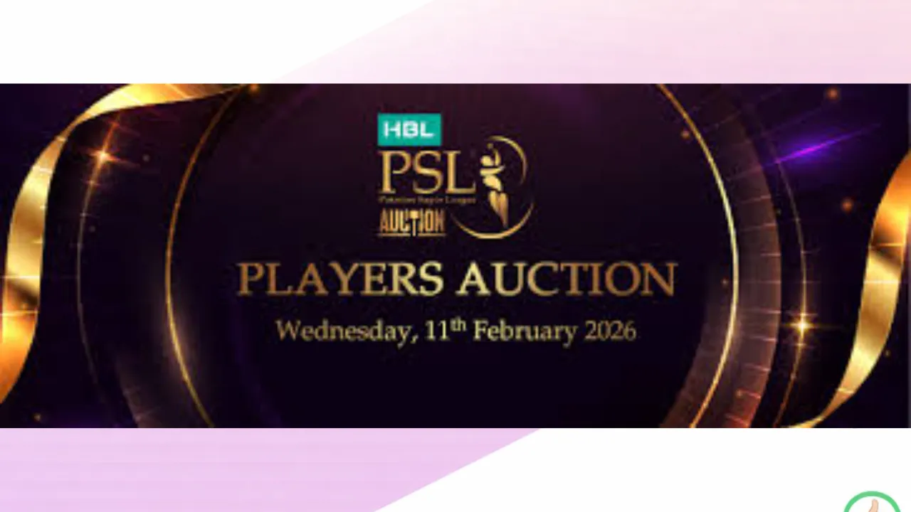 PSL Player Auction Time and Schedule Announced for 2026