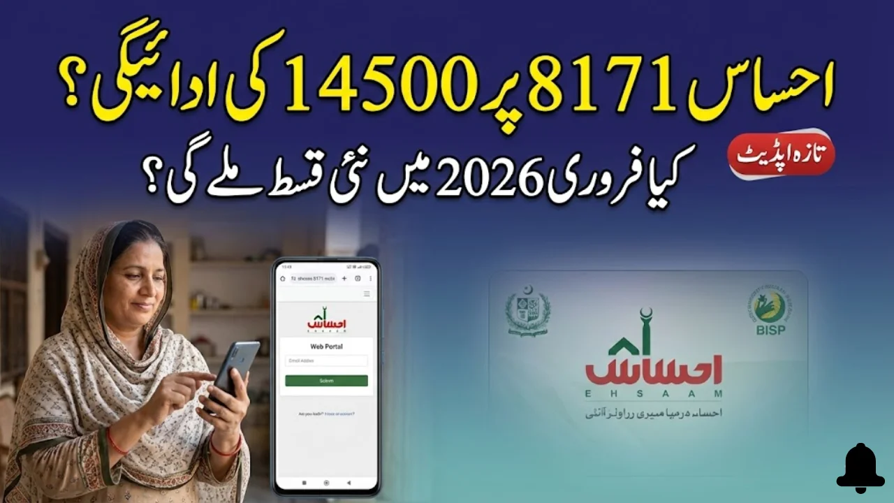 Ehsaas 8171 Web Portal – Check ₨14,500 Feb 2026 Payment Status