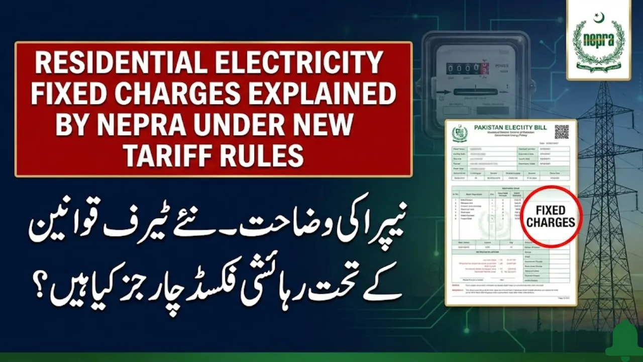 Residential Electricity Fixed Charges Explained by NEPRA Under New Tariff Rules