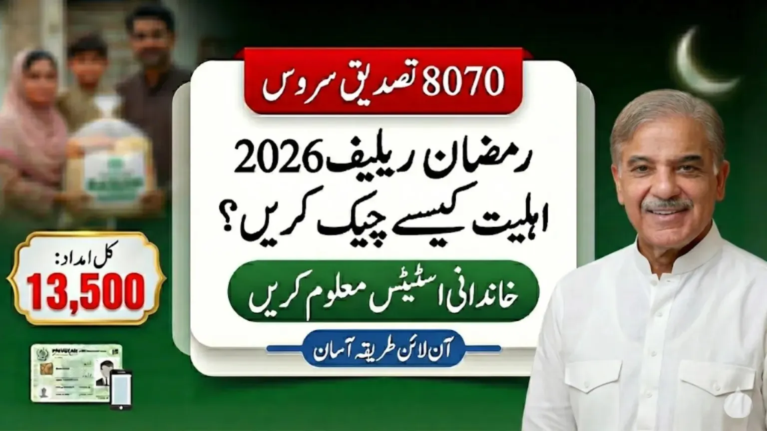 How to Check 8070 Ramzan Relief Package 2026 Eligibility Family Status