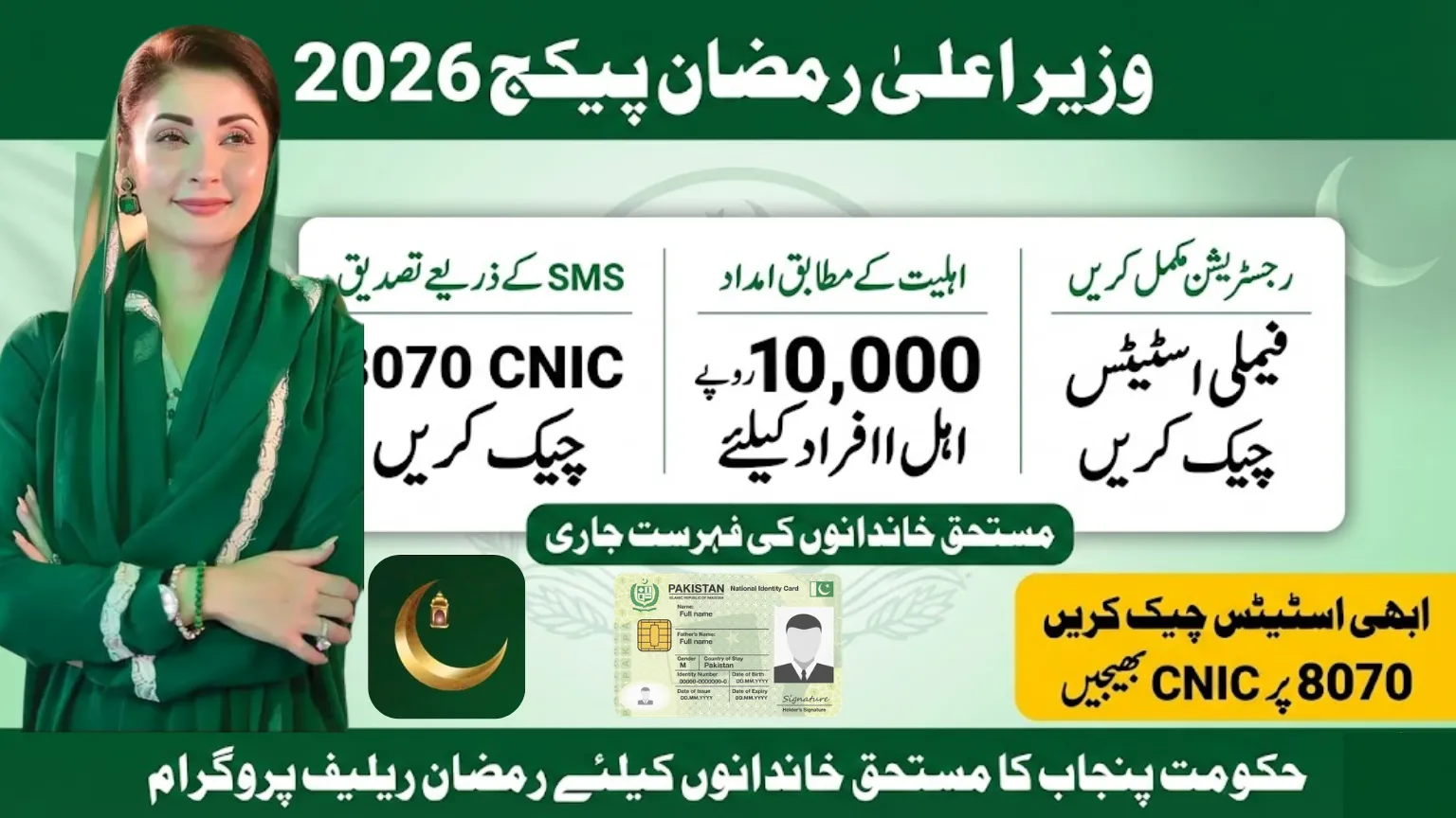 Maryam Nawaz Ramzan Package Registration, Eligibility and Beneficiaries List