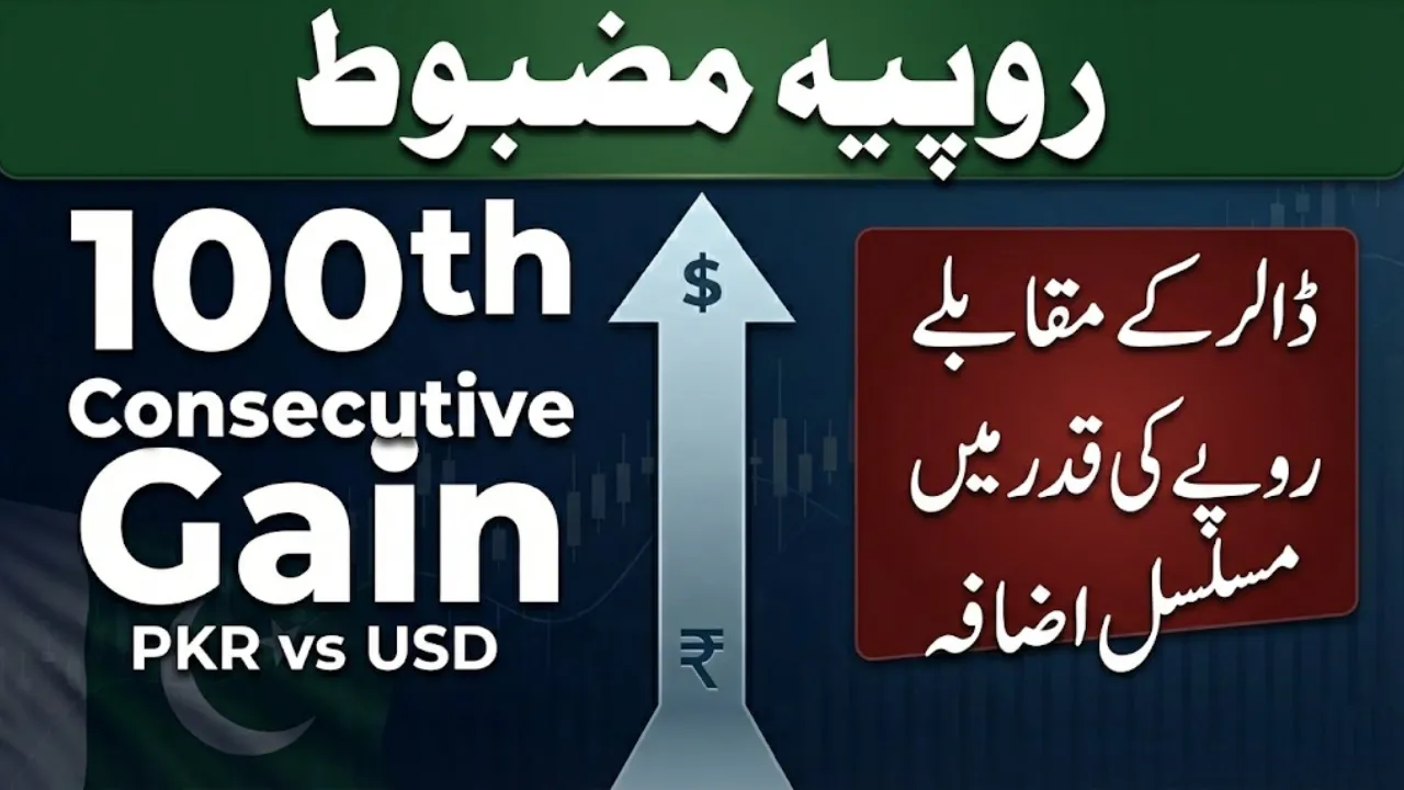 PKR Continues Upward Trend with 100th Consecutive Rise Against Dollar